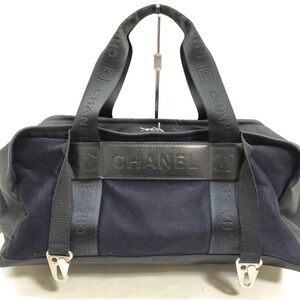 Chanel Sports Line Boston / Duffle Bag – Black Nylon & Leather